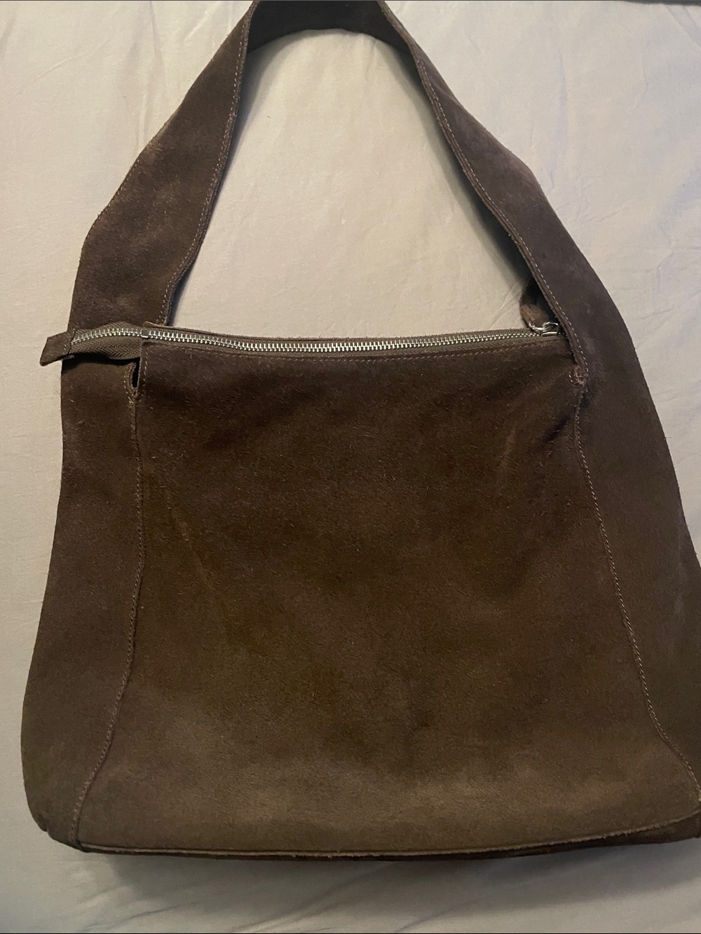 Mango Suede Shoulder Bag -Deep Brown - Picture 9 of 9